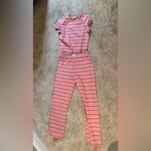 Striped Pink Pajama Set